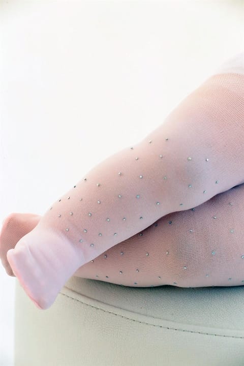 Polyamide Elastane Bebek Taşlı Külotlu Çorap Pembe Daymod 2142036 - Pembe