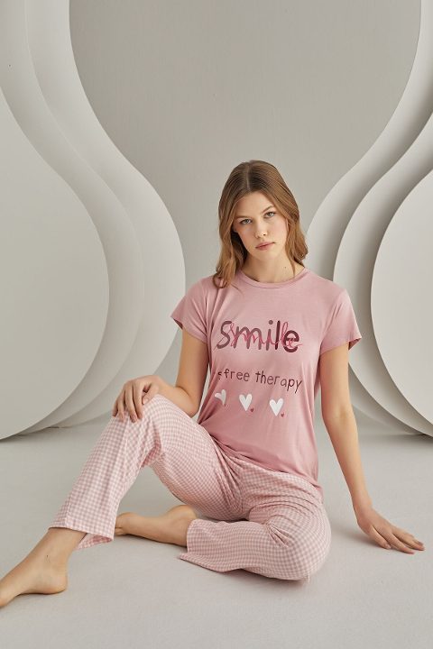 NBB Pamuklu Uzun Kollu Pijama Takımı NBB 68005 - Görsel 3