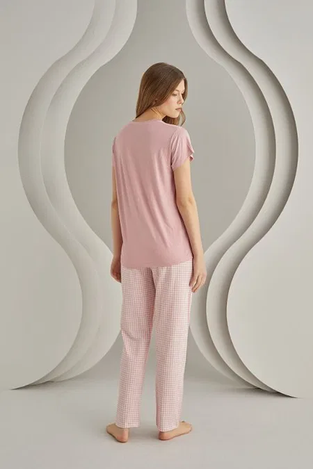 NBB Pamuklu Uzun Kollu Pijama Takımı NBB 68005 - Görsel 4