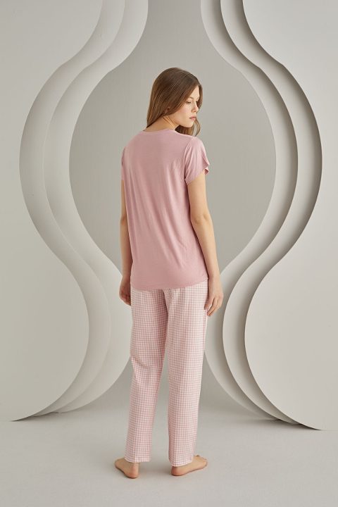 NBB Pamuklu Uzun Kollu Pijama Takımı NBB 68005 - Görsel 4