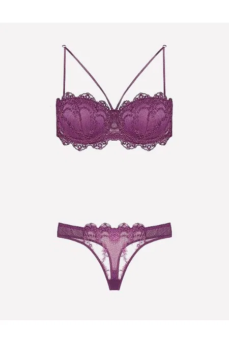 Destekli Sütyen Bikini Külot Takımı Nurteks 4591 - Mor