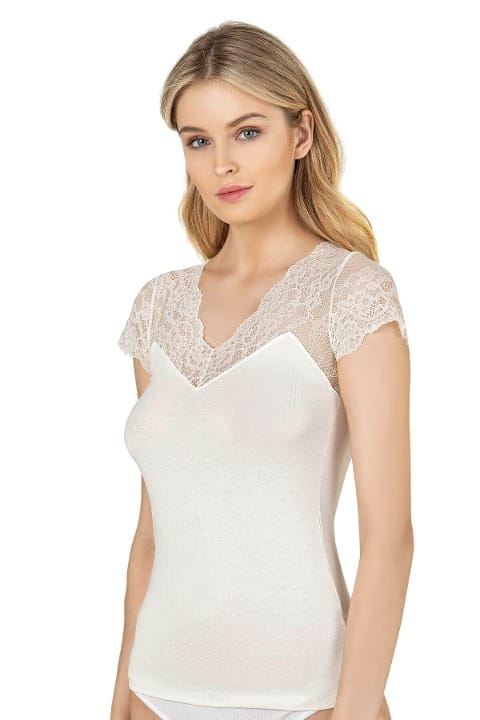 Pamuklu Modal Esnek Yumuşak Atlet Özkan 26947 - Ekru