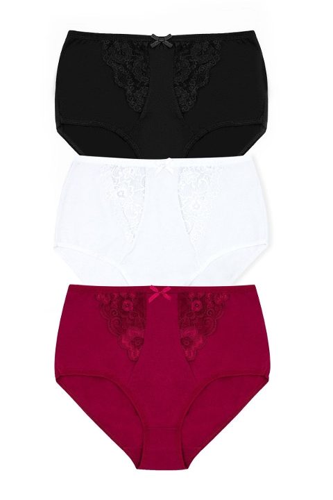 Dantelli Yüksek Bel Külot Pamuk Öts 4416