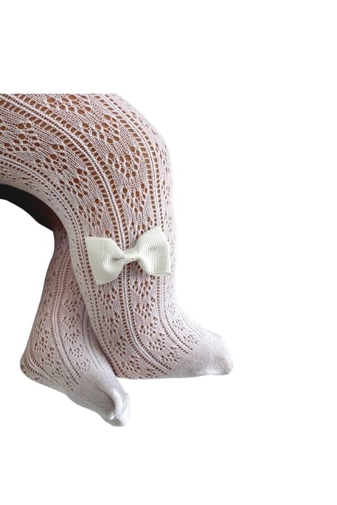 İnce Doku ve Elastik Yapı Bebek Külotlu Çorap Daymod 2143003 - Beyaz