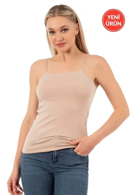 Pamuklu Modal Esnek İnce Askılı Kadın Atlet Özkan 27042