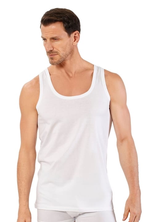 Pamuklu Süprem Atlet Bej Özkan 0050 - Beyaz