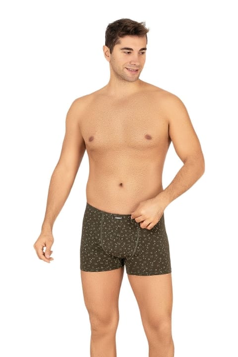 Pamuklu Modal Desenli Esnek Boxer Şort Özkan 11113 - Görsel