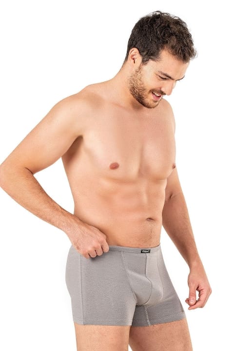 Pamuklu Modal Esnek Boxer Şort Özkan 11897 - Gri