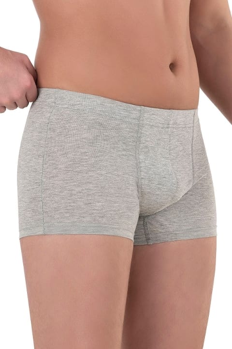 Pamuklu Likralı Esnek Boxer Şort Özkan 12024 - Gri