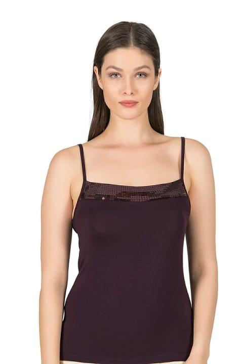 Esnek İp Askılı Viskon Kadın Atlet Özkan 2102 - Bordo