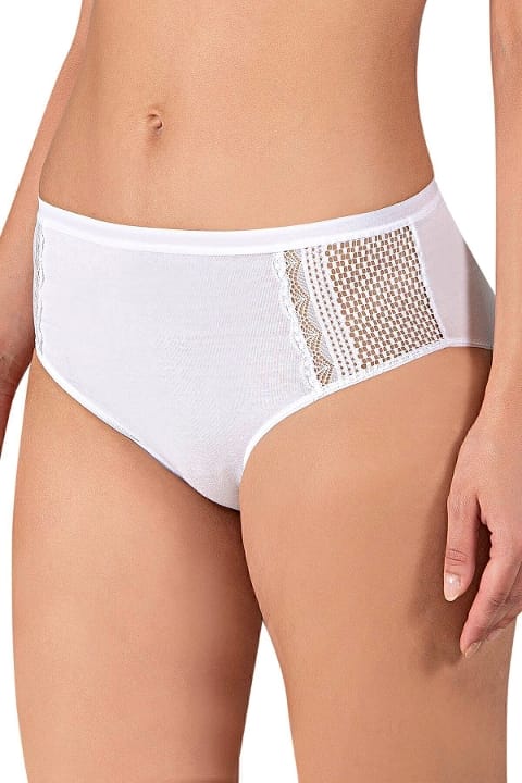 Yüksek Bel Pamuklu Bato Külot Özkan 25592 - Beyaz