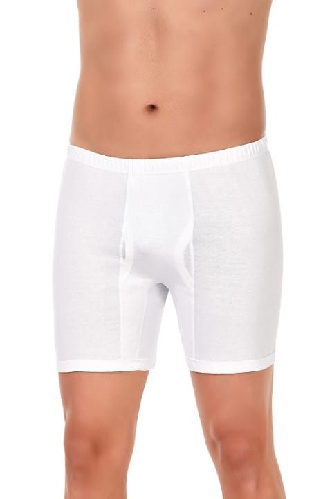 Pamuklu Esnek Bel Beyaz Boxer Yıldız 05