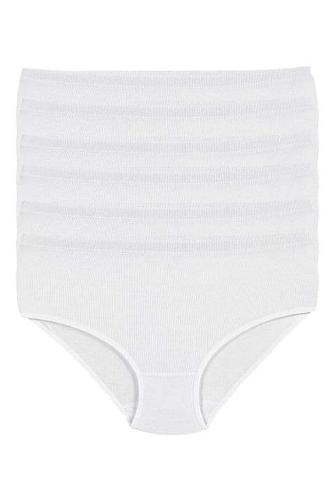 Pamuklu Yüksek Bel Külot 6'lı Paket Beyaz Yıldız 3580