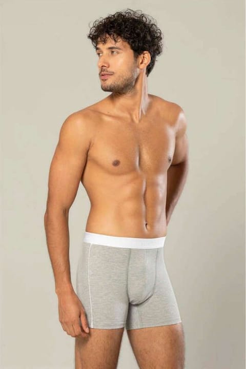 Pamuk Elastan Uzun Boxer Erdem 1417 - Gri