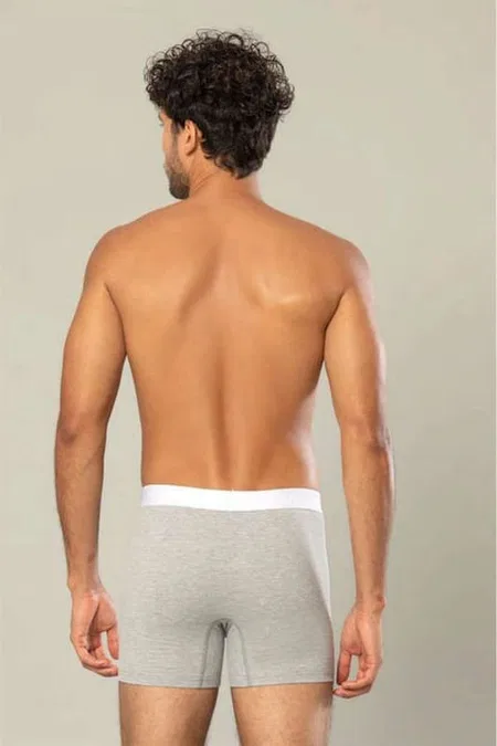Pamuk Elastan Uzun Boxer Erdem 1417 - Gri