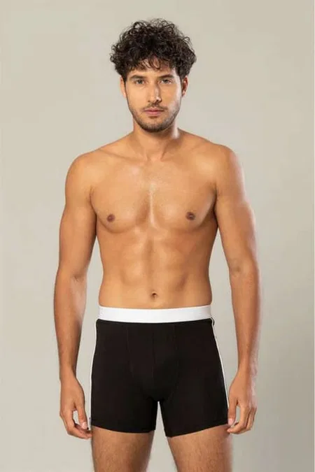 Pamuk Elastan Uzun Boxer Erdem 1417 - Siyah