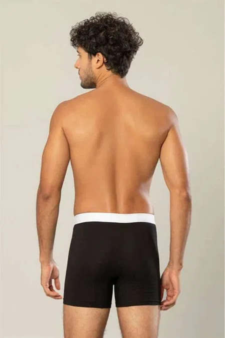 Pamuk Elastan Uzun Boxer Erdem 1417 - Siyah