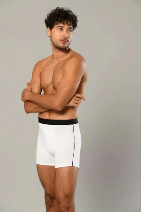 Pamuk Elastan Uzun Boxer Erdem 1417 - Beyaz