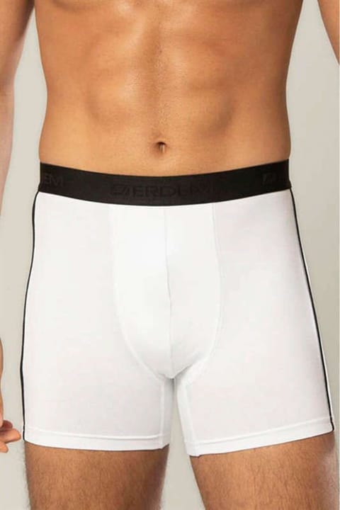 Pamuk Elastan Uzun Boxer Erdem 1417 - Beyaz