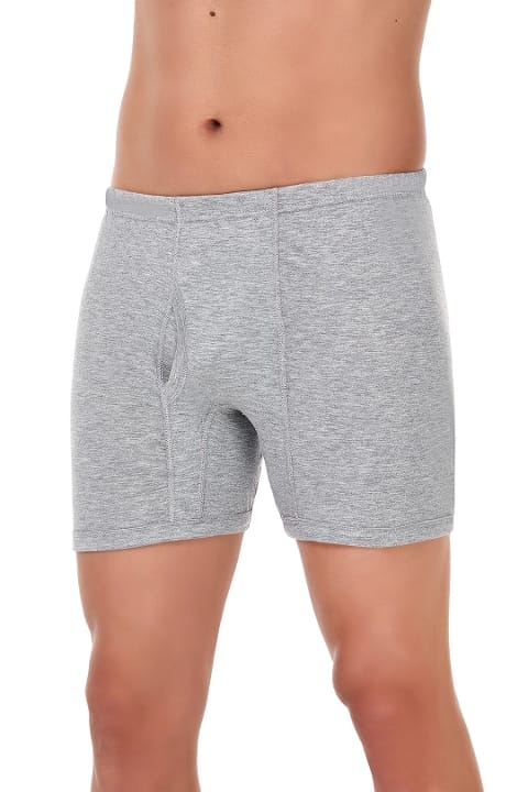 Pamuk Süprem Uzun Paçalı Erkek Boxer Yıldız 141 - Gri