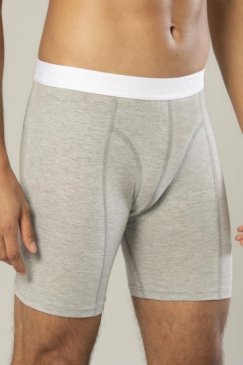 Pamuklu Uzun Boxer Esnek Bel Erdem 1416 - Gri