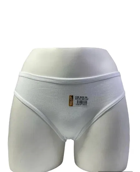 Kolcu Yüksek Bel Pamuklu Bikini Slip Külot Kolcu 500