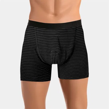 Pamuklu Elastan Boxer Düz Bel Lastiği ÖTS 2610 - Siyah