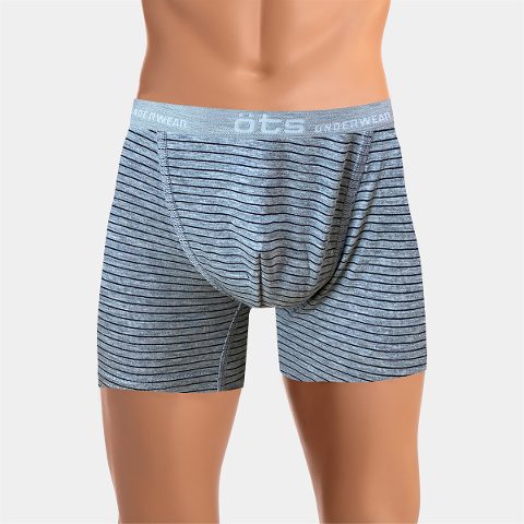 Pamuklu Elastan Boxer Düz Bel Lastiği ÖTS 2610 - Gri