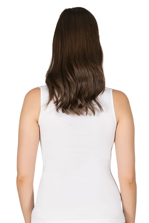 Pamuklu Esnek Kalın Askılı Kadın Atlet Özkan 0181 - Beyaz