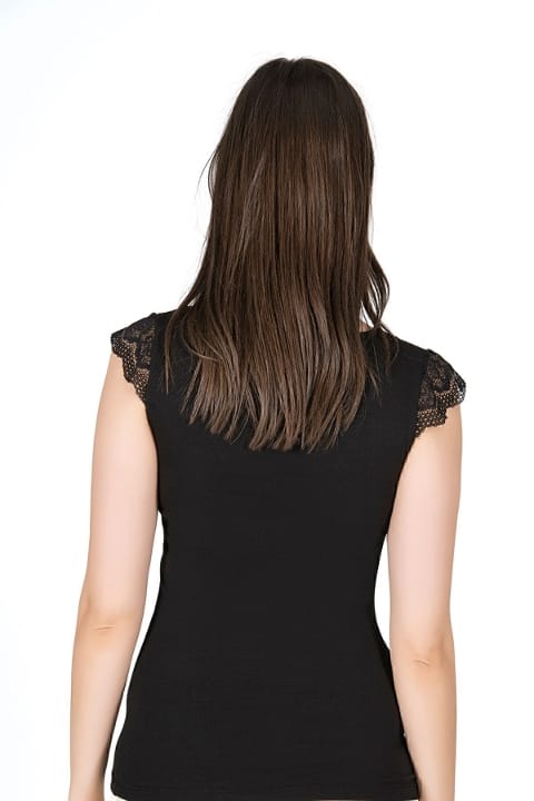 Pamuklu Modal Saten Yaka Dantel Kadın Atlet Özkan 25430 - 2