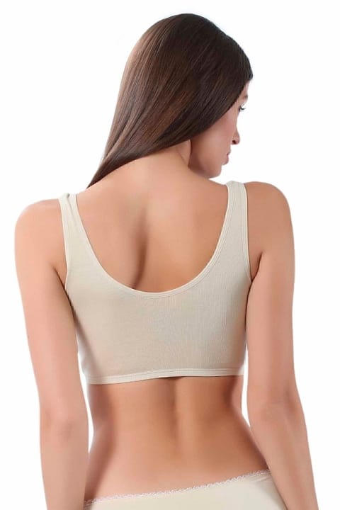 Pamuklu Boş Kap Balensiz Yarım Atlet Sütyen Özkan 0564 - Ten