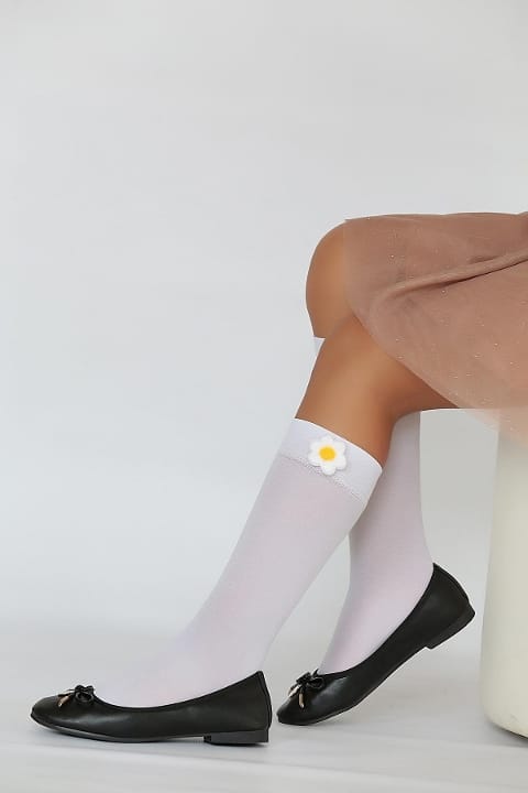 Pamuklu Kaydırmaz Taban Çocuk Dizaltı Çorap Daymod 2242022 - 2