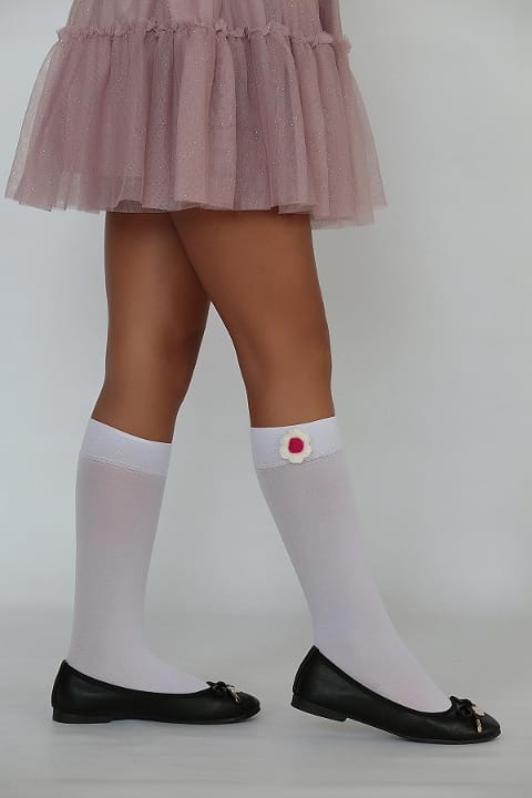 Yüksek Pamuk Oranı Kaydırmaz Taban Çocuk Çorap Daymod 2242022