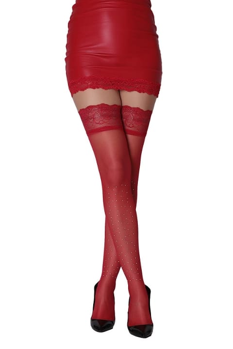 Dantelli Taşlı Jartiyer Çorap Kadın Daymod 1324001