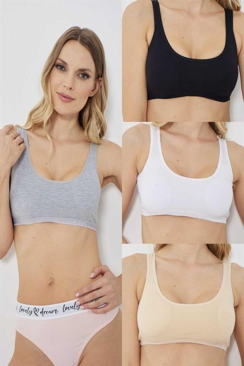 Pedli Kalın Askı Büstiyer Pamuklu Arma Yıldız 3364