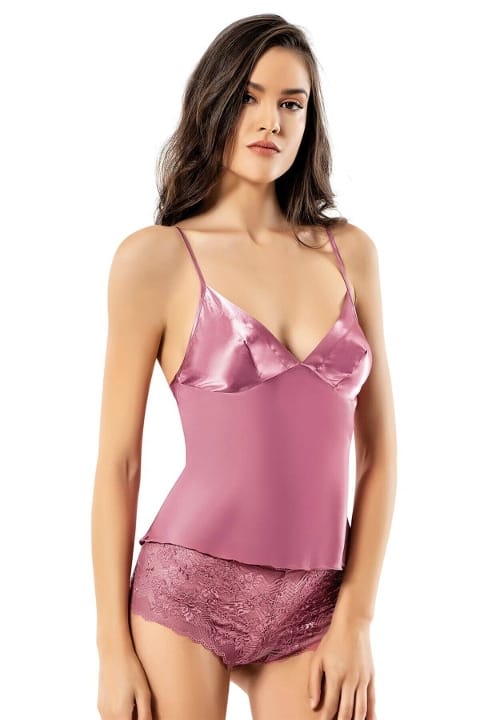 Pembe Leopar Desenli Üçlü Saten Babydol Şort Takımı Ahu 1737 - Pembe