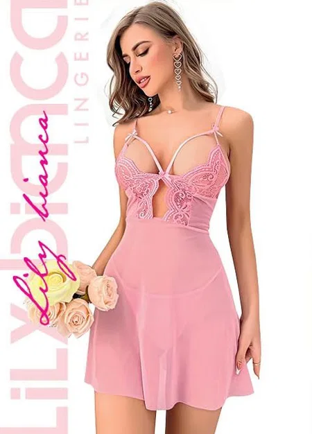 Lily Bianca Şeffaf Dantel Detaylı Fantezi Body Lily Bianca 959 - Görsel 3