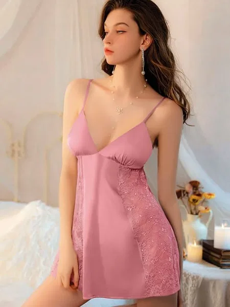 Şeffaf Leopar Tül Body Pink Night 3956 - Pembe