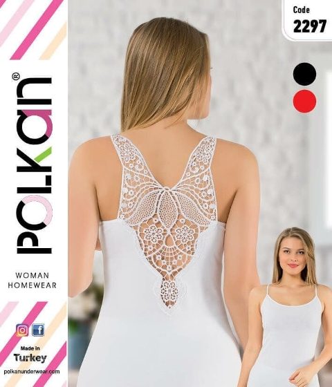 İnce Askılı Nefes Alan Kadın Atlet Siyah Polkan 2297