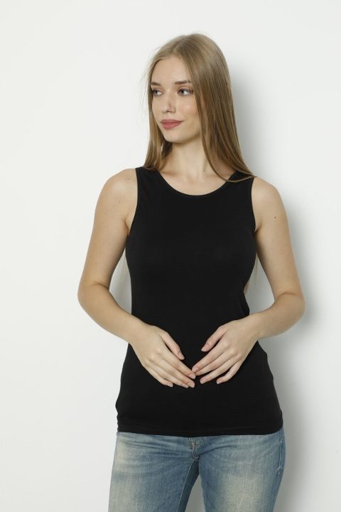 Kalın Askılı Nefes Alan Sırtı Güpürlü Bayan Atlet Polkan 2372 - 2