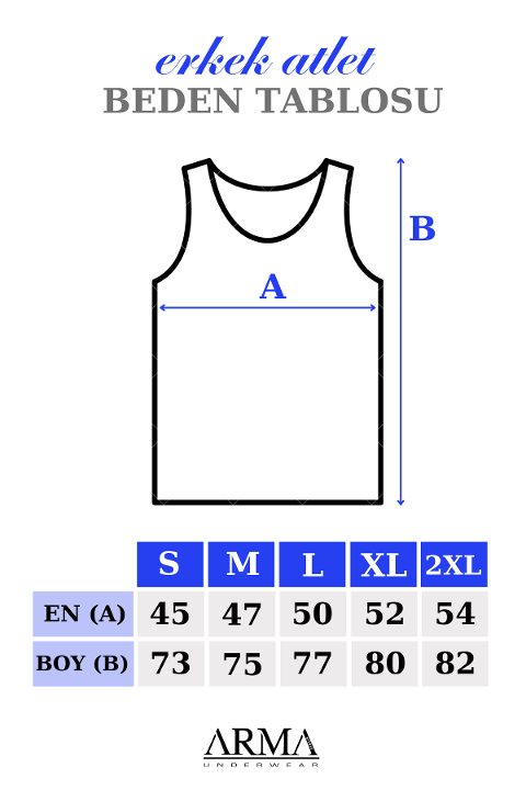 Pamuklu Esnek Beyaz Atlet 3'lü Paket Arma Yıldız 1001 - Beyaz