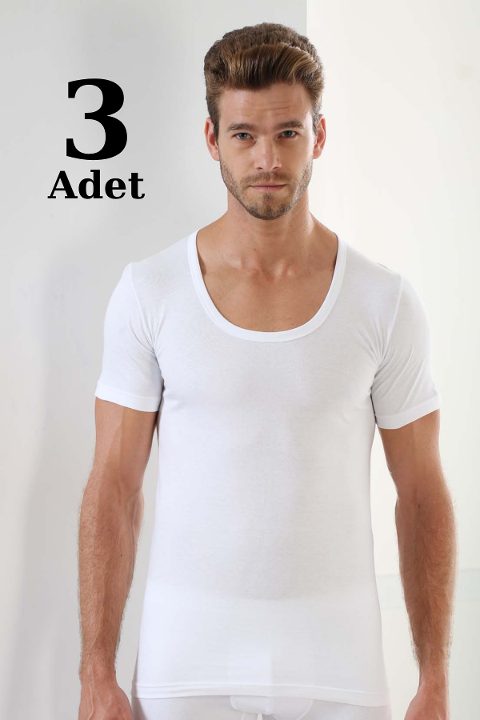 Pamuklu Bisiklet Yaka Erkek Atlet Arma Yıldız 1002