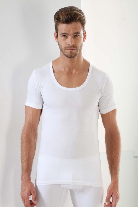 Pamuklu Bisiklet Yaka Erkek Atlet Arma Yıldız 1002 - 2