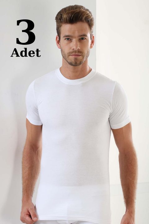 Pamuklu Ribana O Yaka Erkek Atlet Arma Yıldız 1004