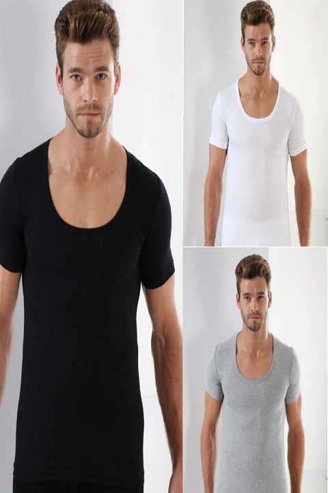 Pamuklu Bisiklet Yaka Erkek Atlet Arma Yıldız 1002 - Görsel