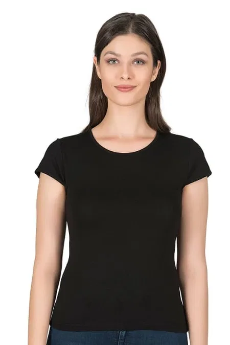 Yüksek Pamuklu Rahat Kısa Kollu T-shirt Özkan 7123