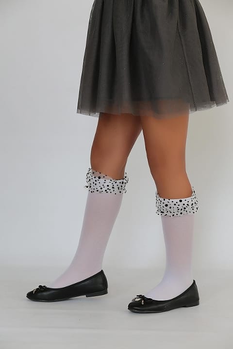 Pamuklu Kaydırmaz Taban Çocuk Dizaltı Çorap Daymod 2222026 - 2