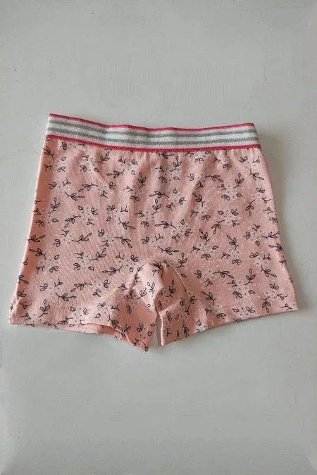 Pamuklu Desenli Kız Çocuk Boxer 3lü Paket Arma Yıldız 7555 - Asorti
