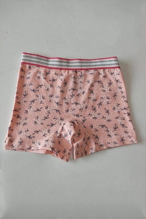 Pamuklu Desenli Kız Çocuk Boxer 3lü Paket Arma Yıldız 7555 - Asorti