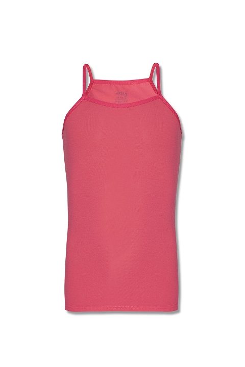 Pamuklu Likralı Geniş Askılı Kız Çocuk Atlet Arma Yıldız 7565 - Pembe